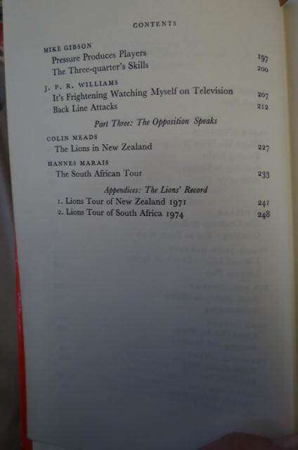 Terry O` Conner (ed). How the Lions won. The stories and skills behind two famous victories.